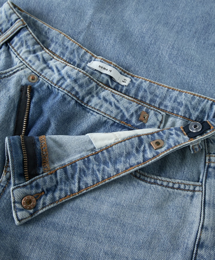 NKFBELLA X-WIDE CLOSURE JEANS 8181- meisjes jeans blauw