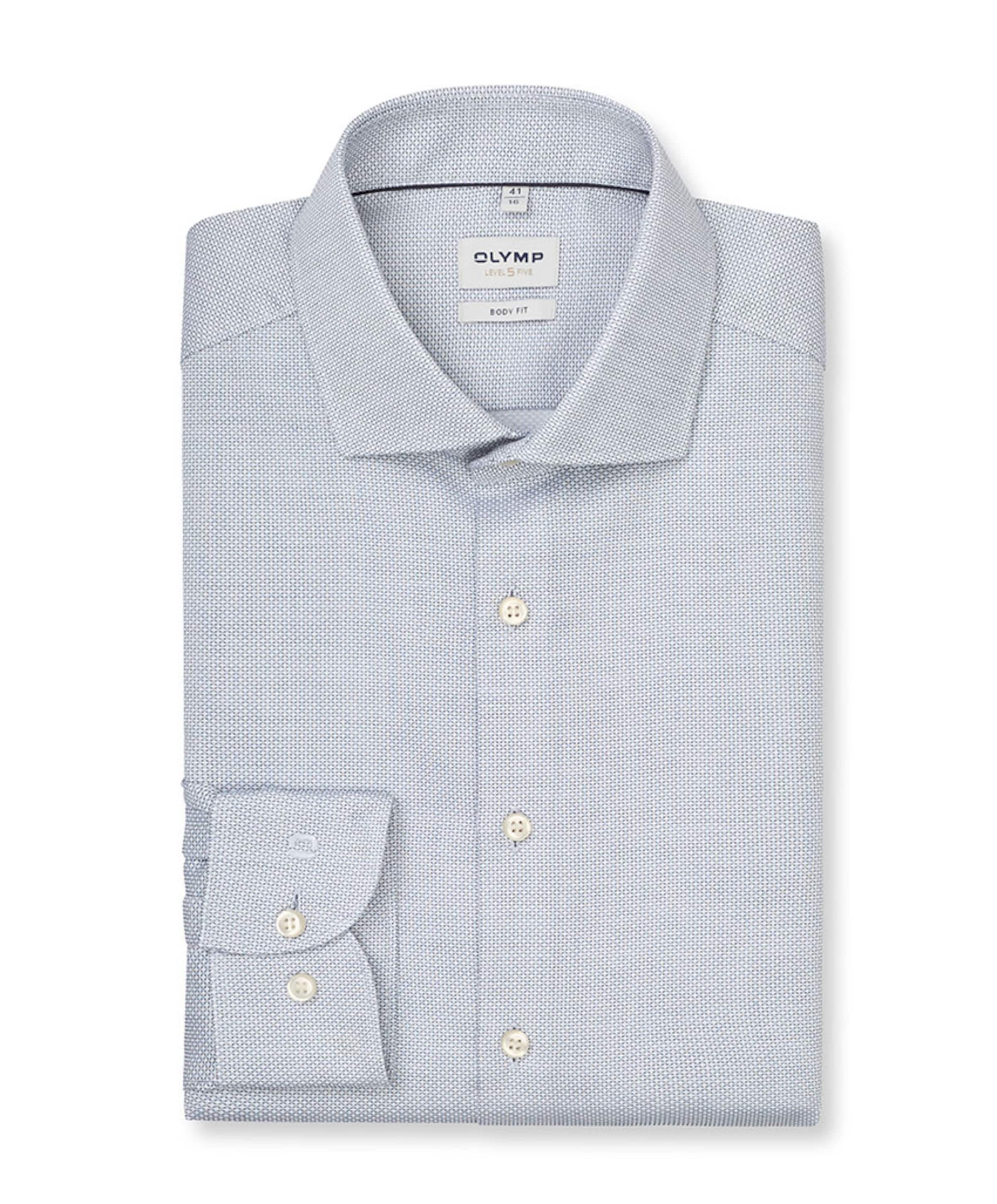 Heren overhemd lange mouw blauw