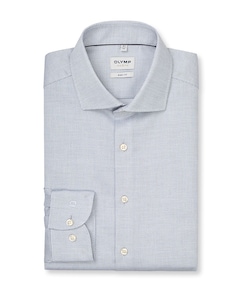 Heren overhemd lange mouw blauw