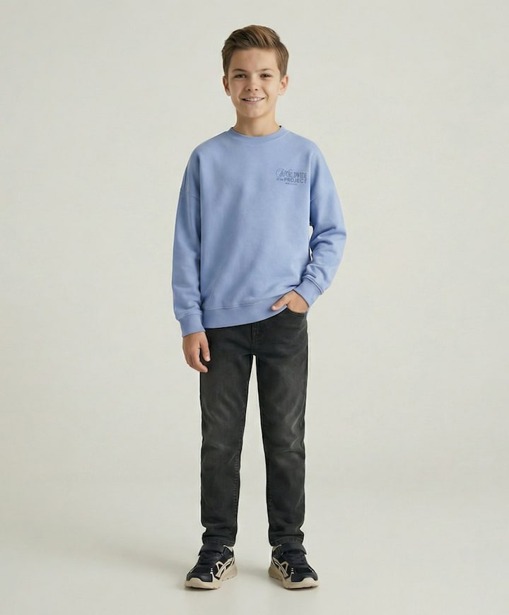 Jongens sweater blauw
