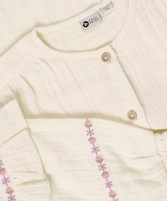 Meisjes blouse lange mouw ecru