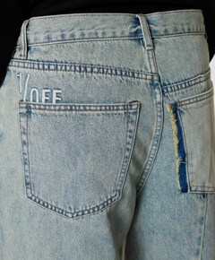 Denim Baggy Patched  dames jeans blauw