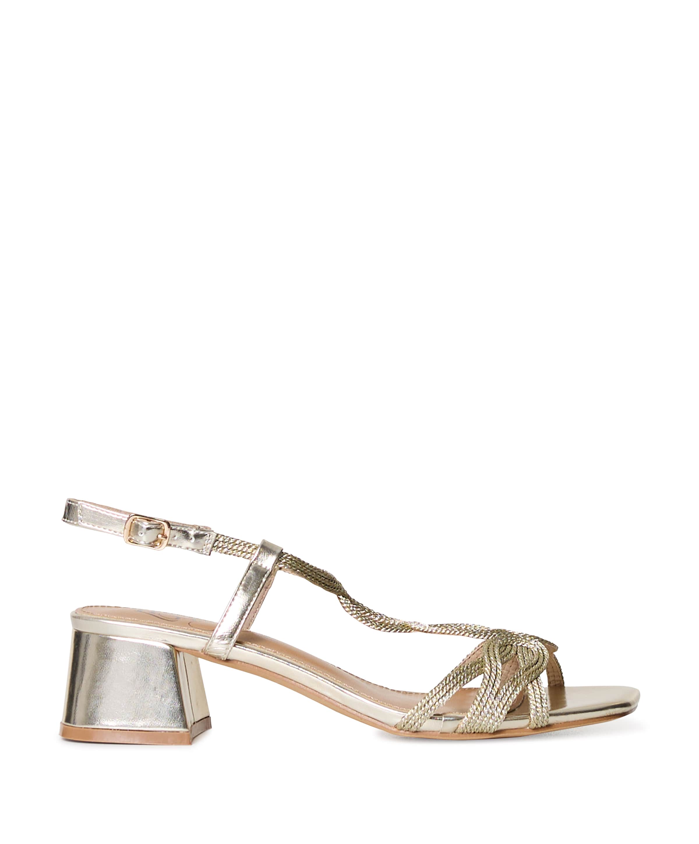 Zelena dames sandalets goud