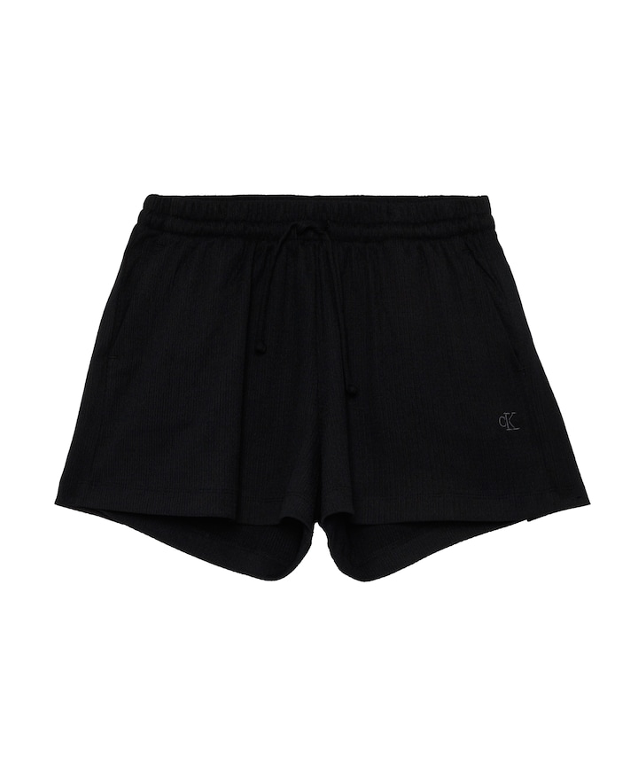CRINKLE KNITS korte broek zwart