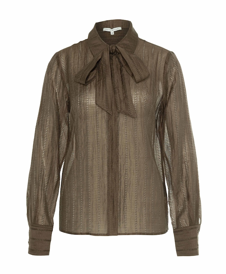 Dames blouse bruin