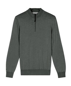 Heren trui met rits groen