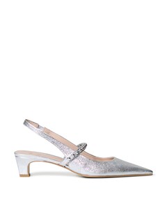 dames slingbacks zilver