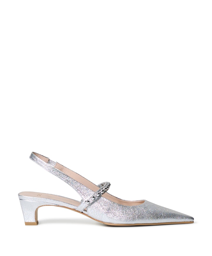 dames slingbacks zilver