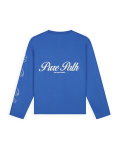 Heren longsleeve blauw