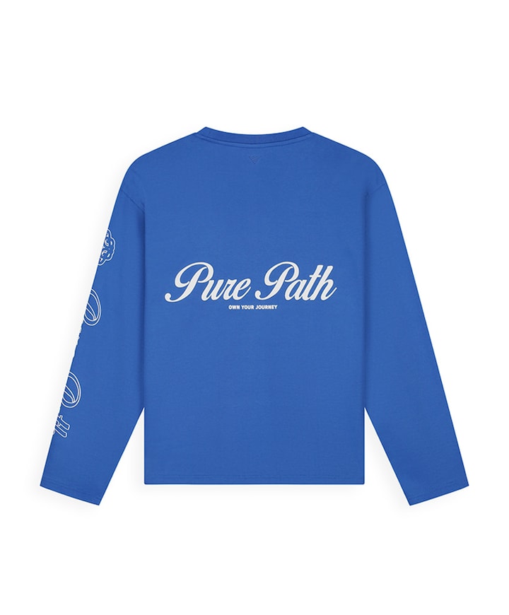 Heren longsleeve blauw