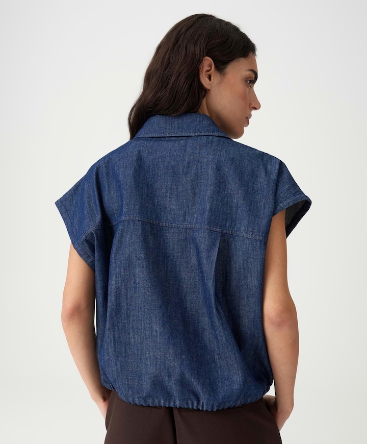 Dames blouse blauw