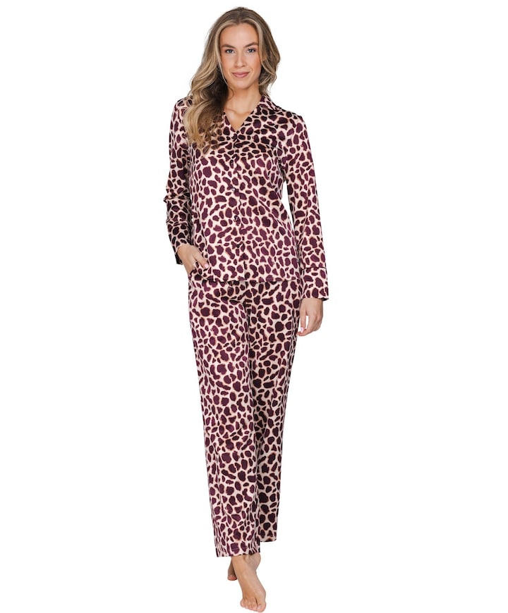 Dames pyjamaset bordeaux