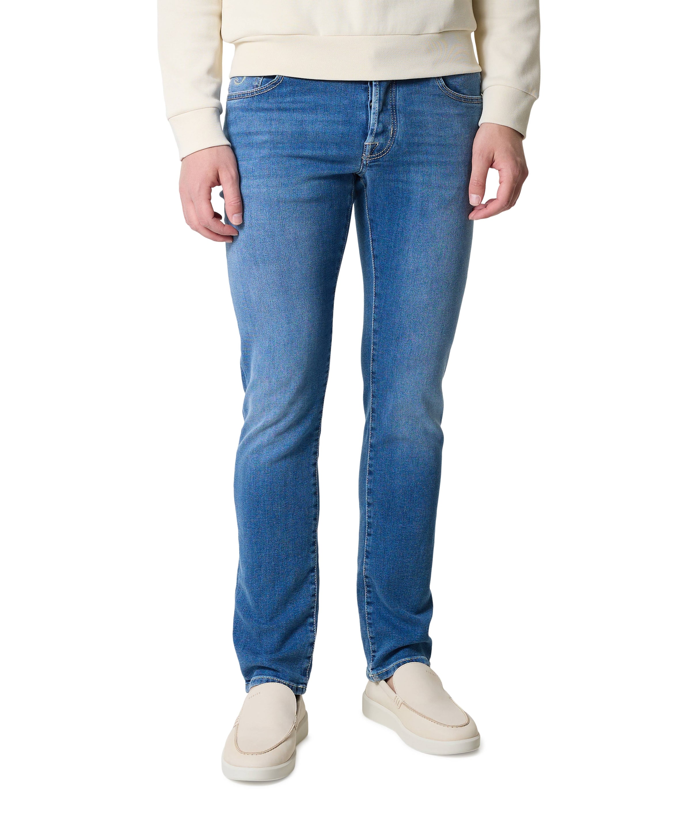 Nick Slim 5 pkt heren jeans blauw