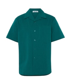 Heren overhemd korte mouw blauw