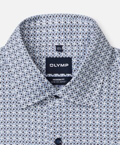 Heren overhemd lange mouw blauw