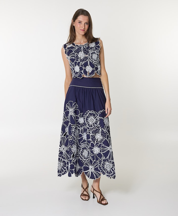 Dames rok blauw