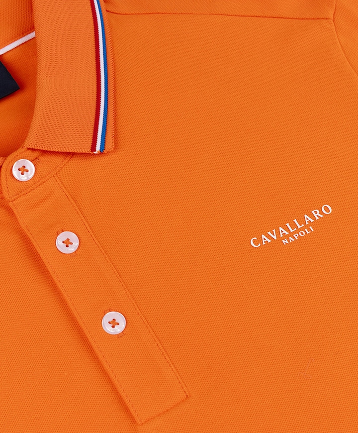Heren polo oranje