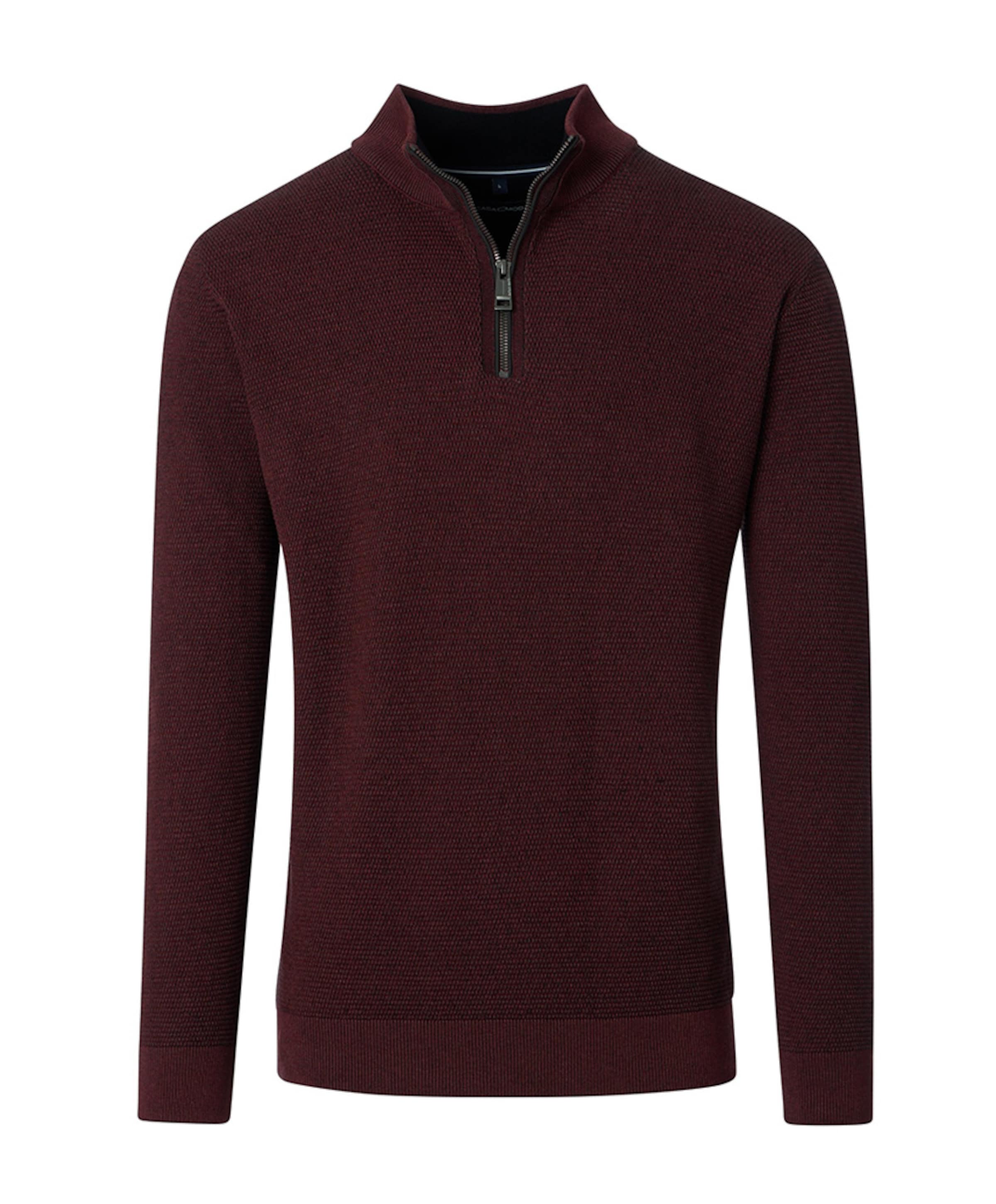 Trui met rits bordeaux