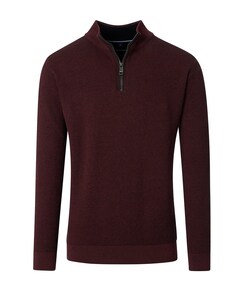 Trui met rits bordeaux
