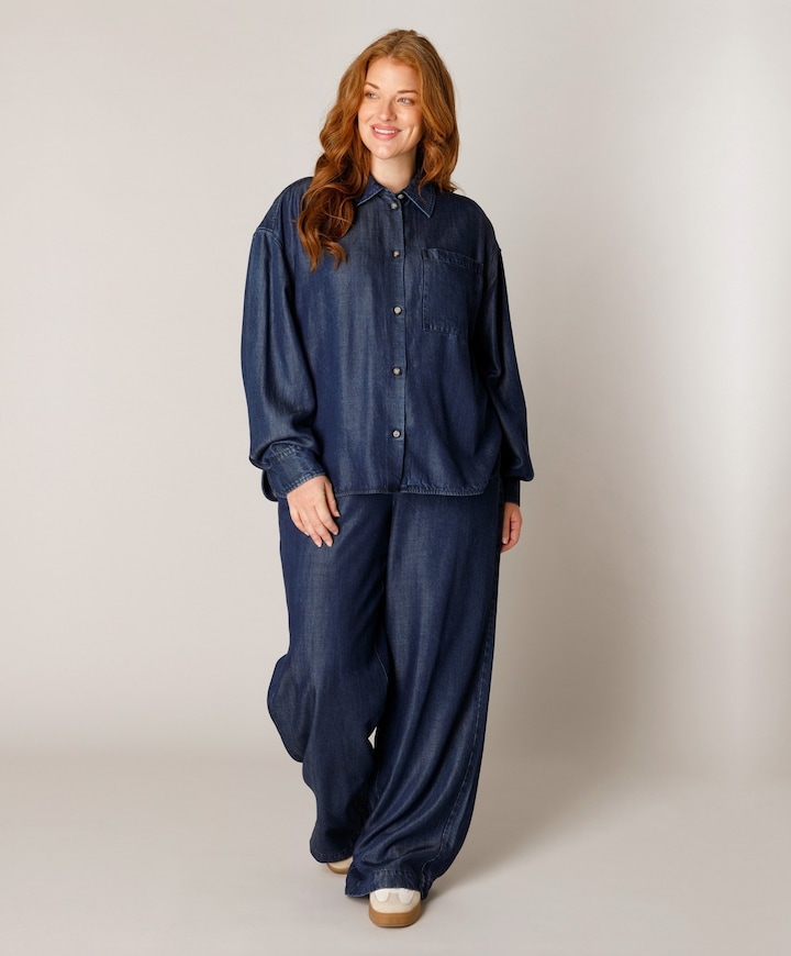 Dames blouse blauw