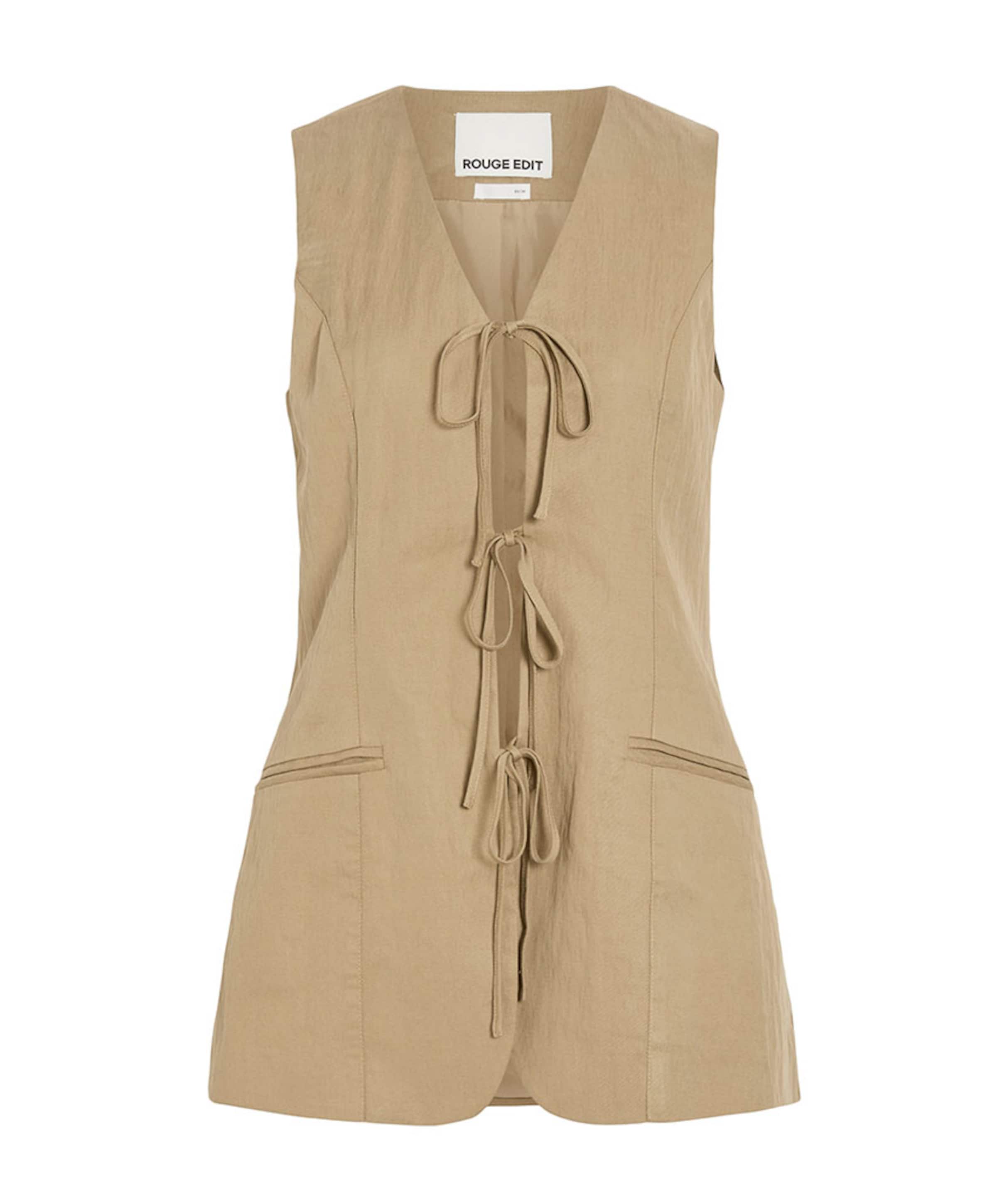 Dames gilet beige
