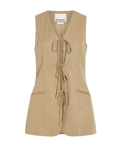 Dames gilet beige