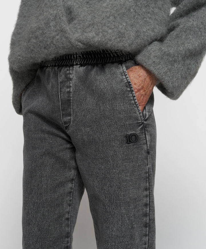 easy jog denim dames broek zwart