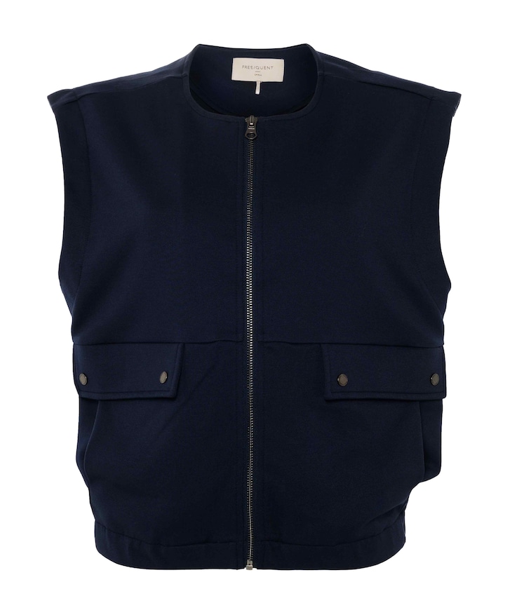 Dames gilet blauw