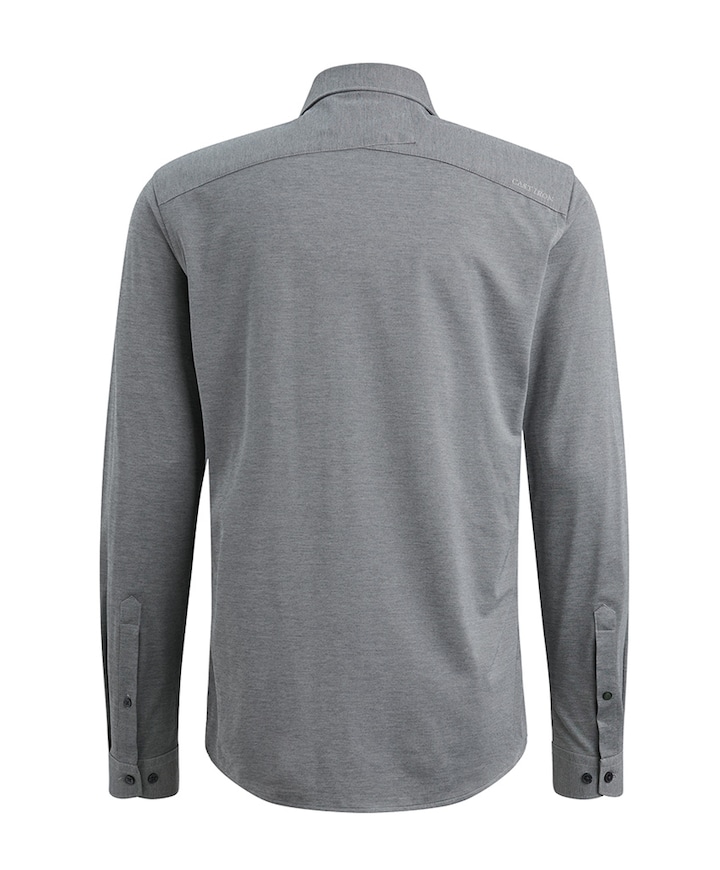 Heren overhemd lange mouw blauw